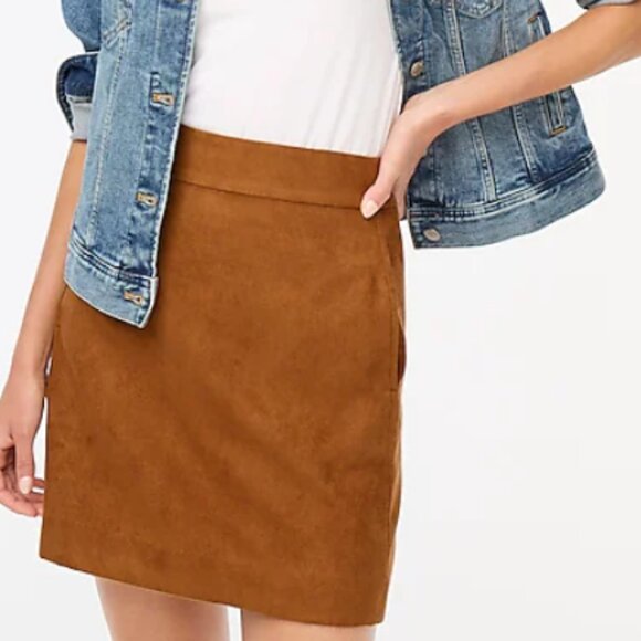J Crew Factory Suede Skirt (Size 4) - Picture 1 of 4